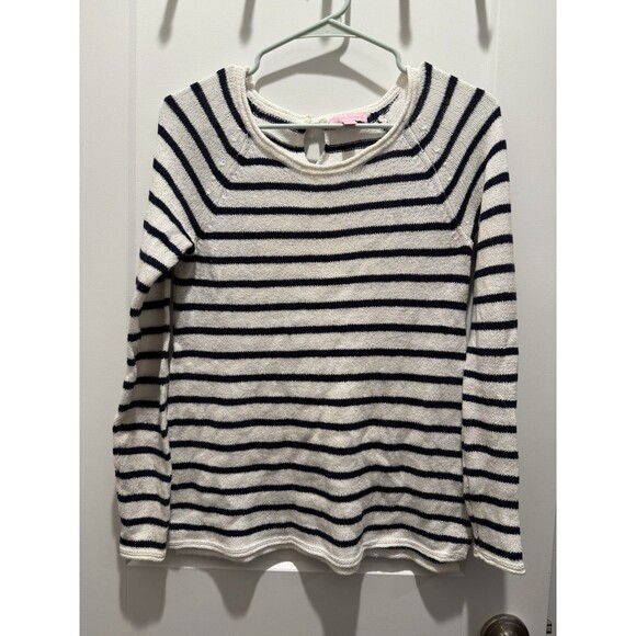 Lilly Pulitzer Sweater Size XS Nautical Quiet Luxury Beach Coastal Cotton - Picture 1 of 5